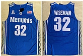 Memphis Tigers 32 James Wiseman Blue College Basketball Jersey,baseball caps,new era cap wholesale,wholesale hats